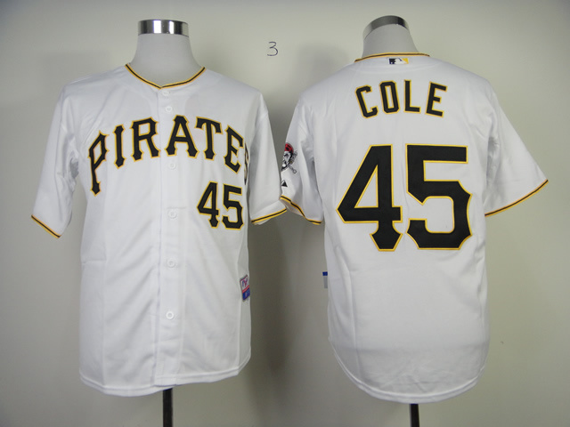 MLB Pittsburgh Pirates #45 Cole Jersey White