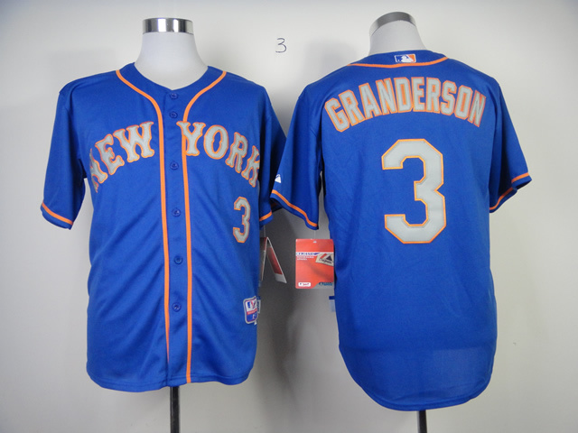 New York mets #3 Granderson Blue New Jersey