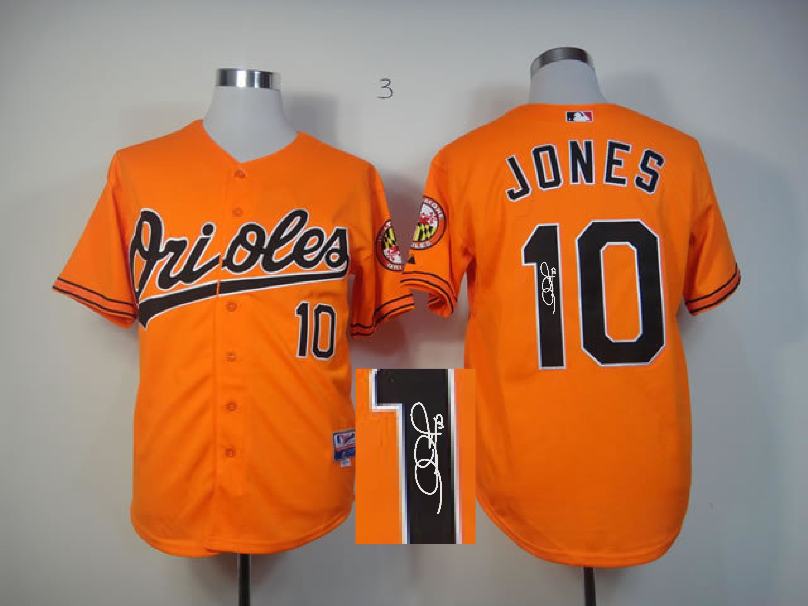MLB Baltimore Orioles #10 Jones Orange Signature Jerseys