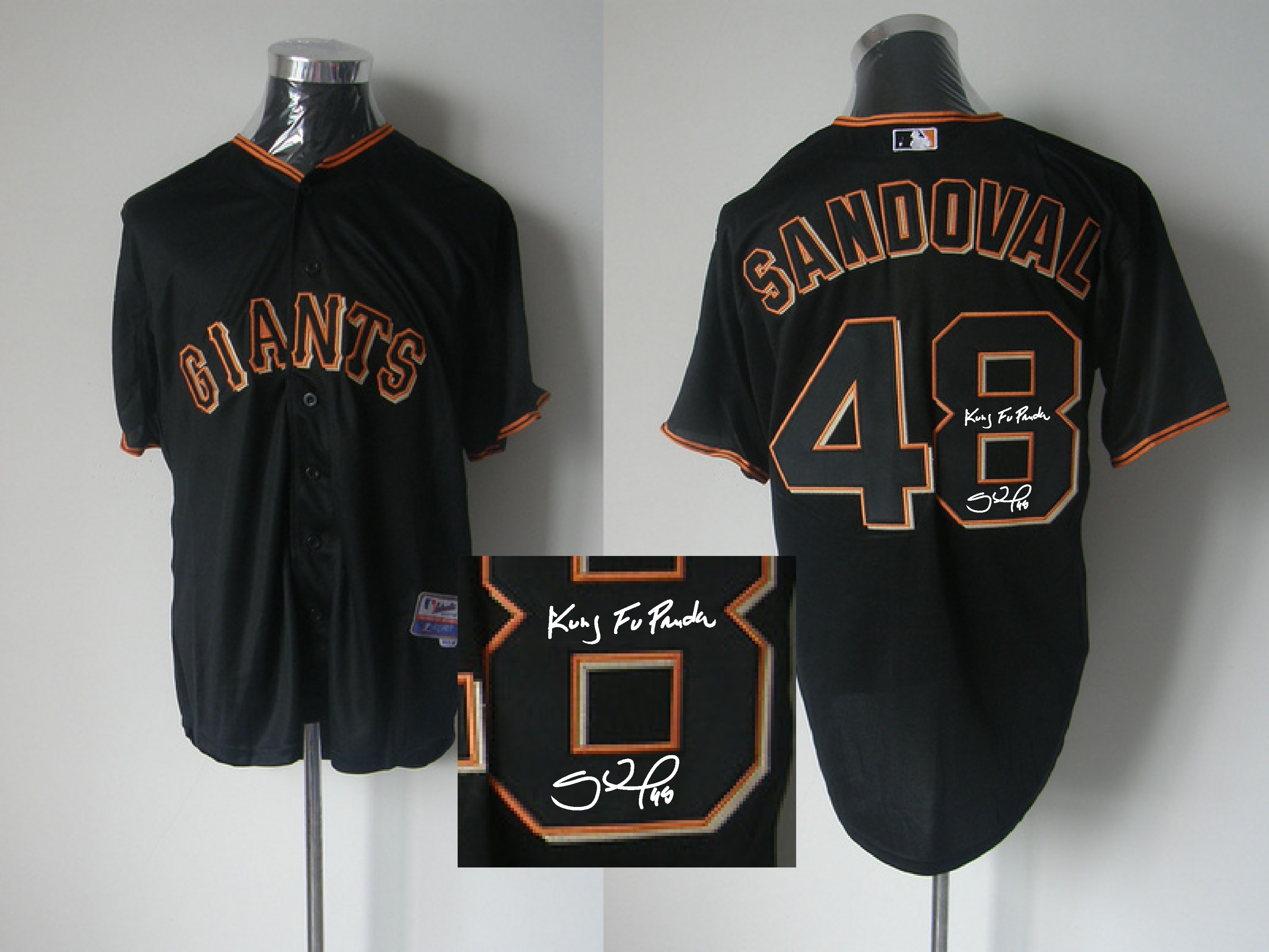 MLB San Francisco Giants #48 Sandoval Black Signature Jersey