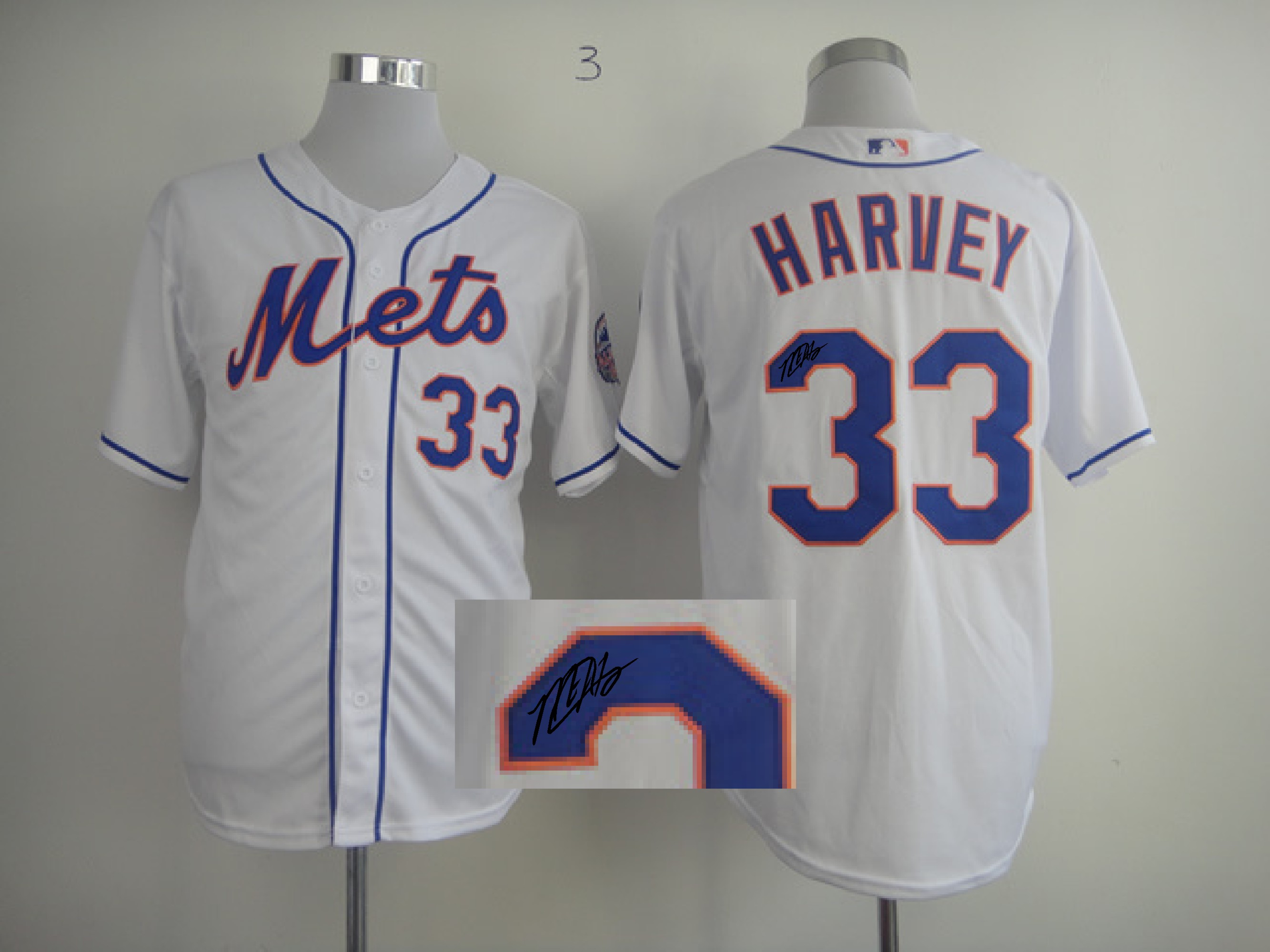 MLB New New York mets #33 Harvey White Signature Jersey