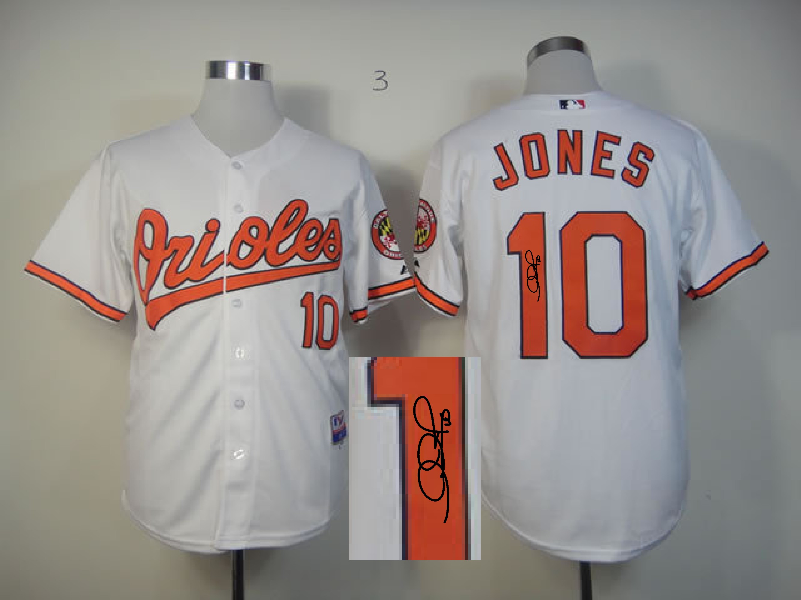 MLB Baltimore Orioles #10 Jones White Signature Jerseys