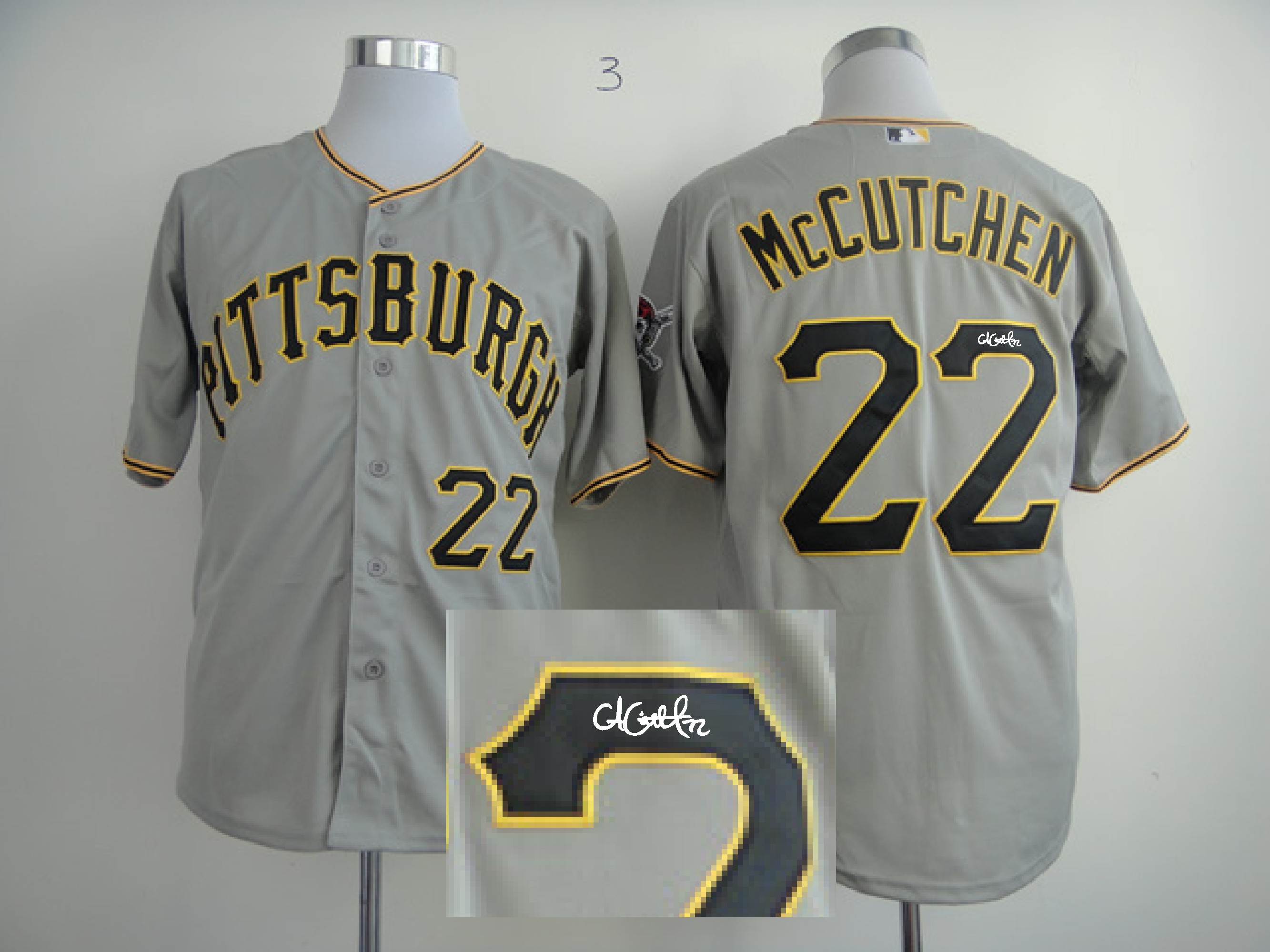 MLB Pittsburgh Pirates #22 McCutchen Grey Signature Jersey