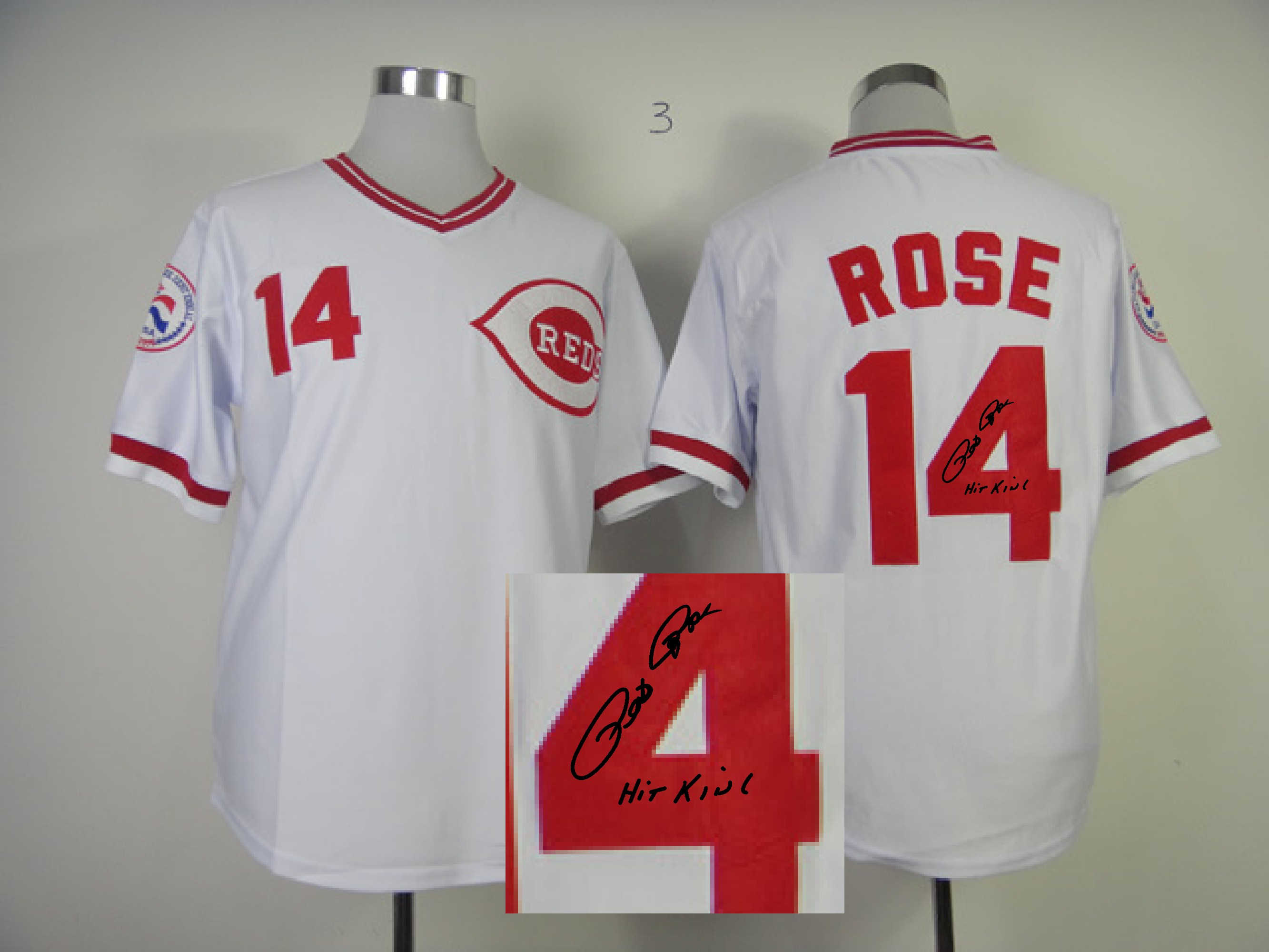 MLB Cincinnati Reds #14 Rose White Signature Jersey