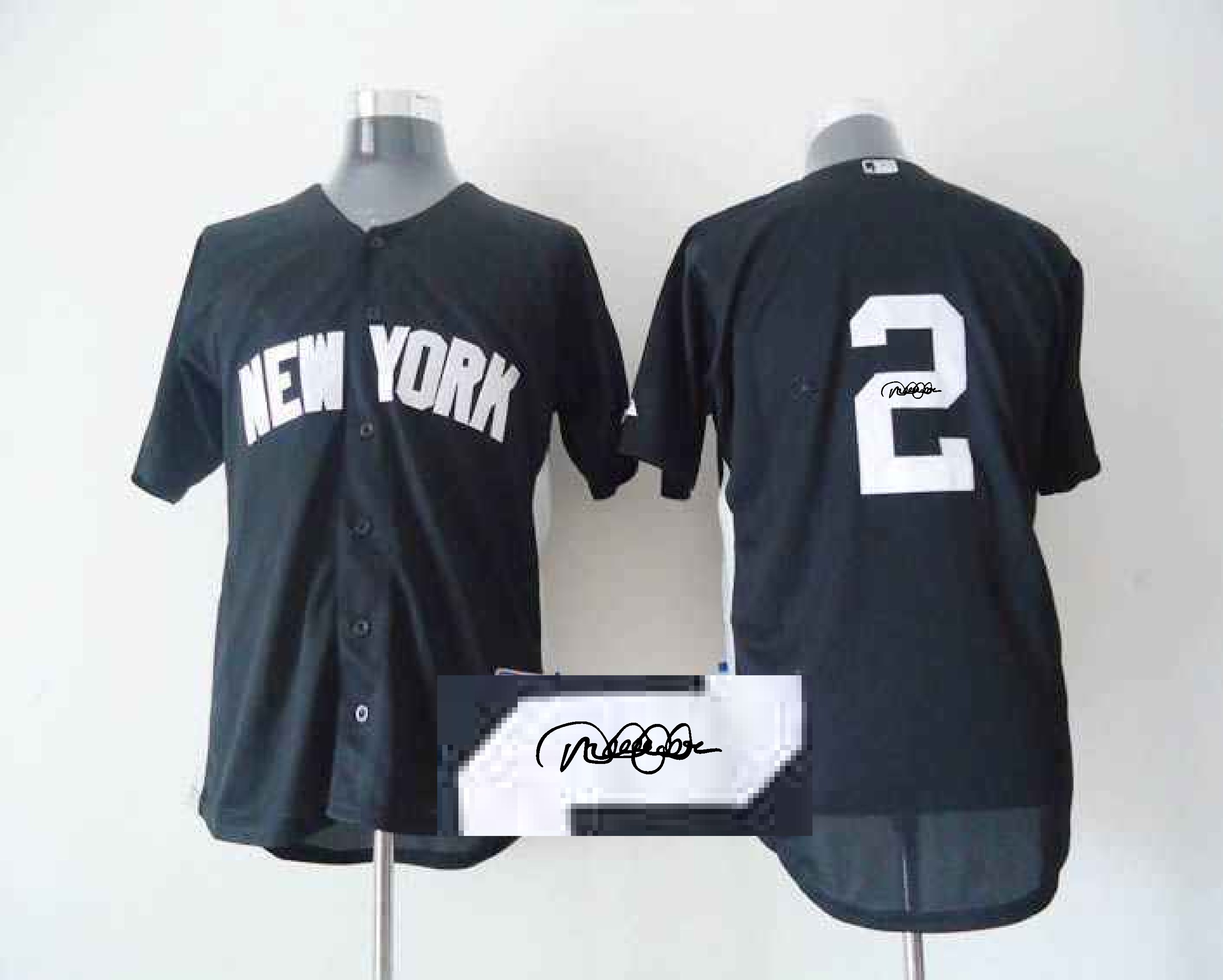 New York yankees #2 Jeter D.Blue Signature Jersey