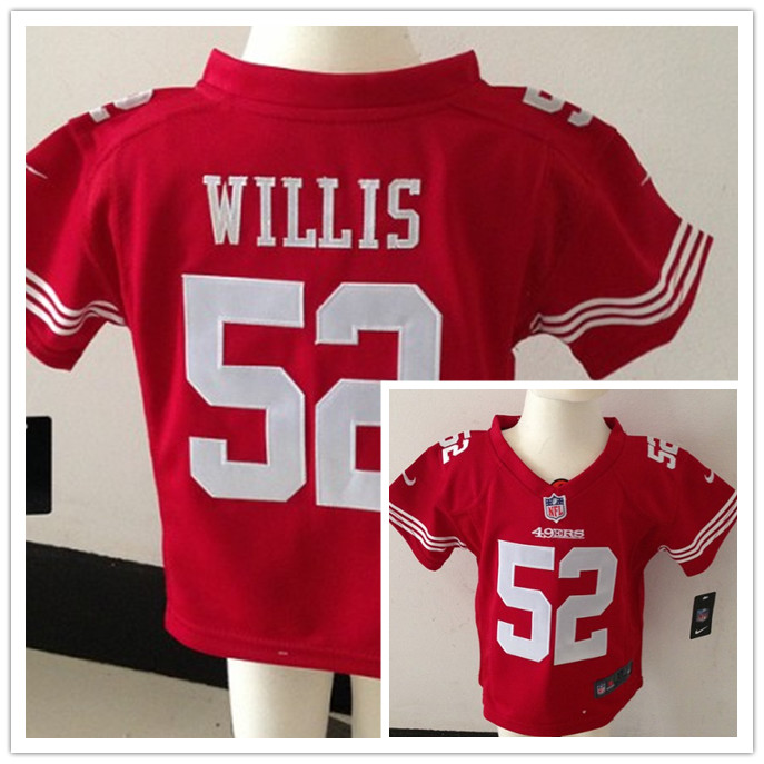 NFL San Francisco 49ers #52 Willis Red Kids Jersey(2-4Y)