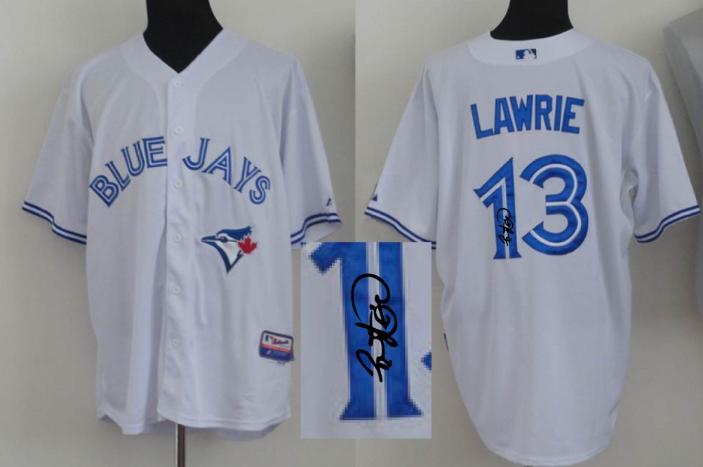 MLB Toronto Blue Jays #13 Lawrie White Signature Jersey