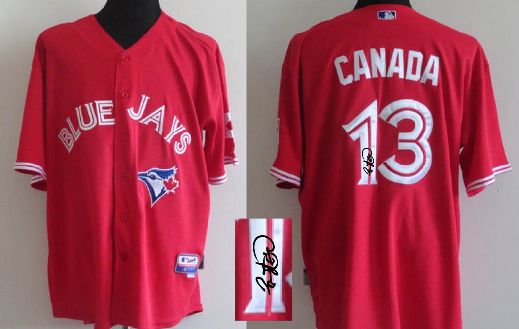 MLB Toronto Blue Jays #13 Lawrie Red Signature Jersey