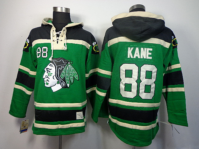 NHL Chicago Blackhawks #88 Patrick Kane Green Hoodie