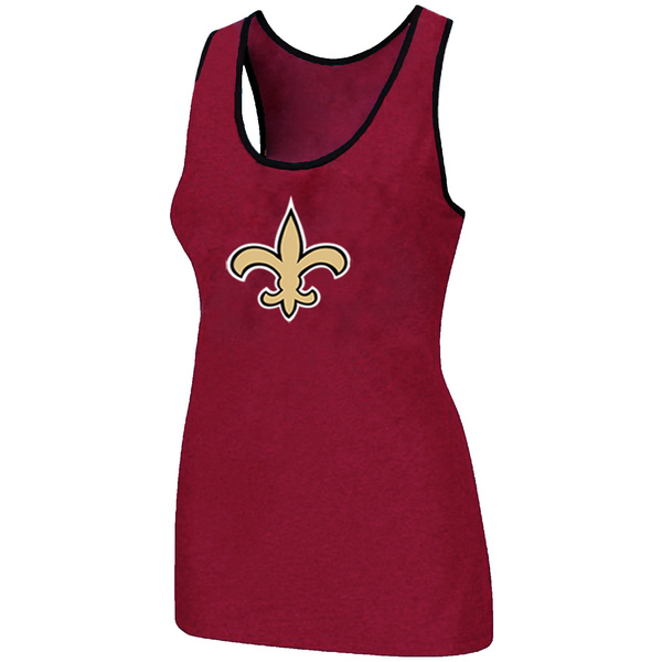 Nike New Orleans Saints Ladies Big Logo Tri-Blend Racerback stretch Tank Top Red