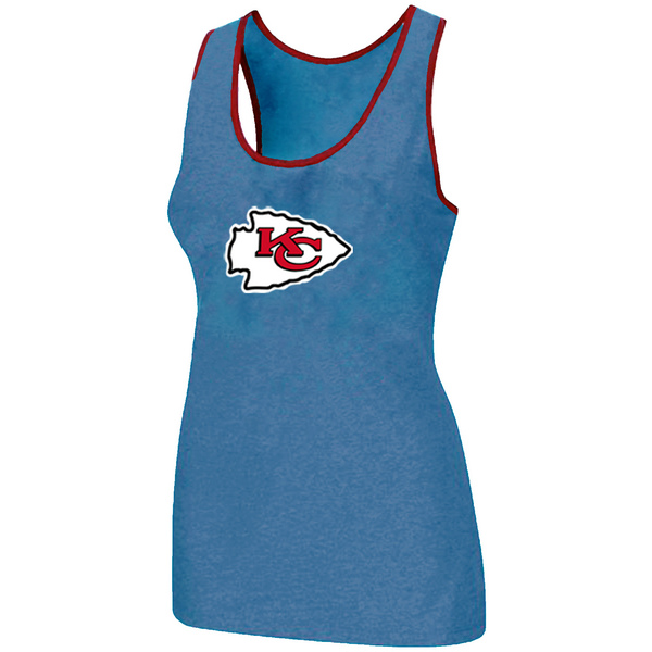 Nike Kansas City Chiefs Ladies Big Logo Tri-Blend Racerback stretch Tank Top L.Blue