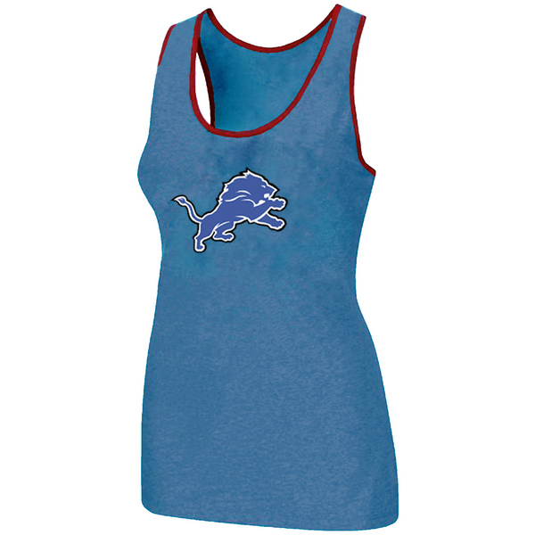 Nike Detroit Lions Ladies Big Logo Tri-Blend Racerback stretch Tank Top L.Blue