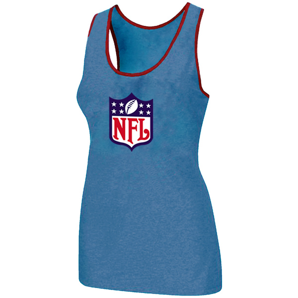 Nike NFL Ladies Big Logo Tri-Blend Racerback stretch Tank Top L.Blue