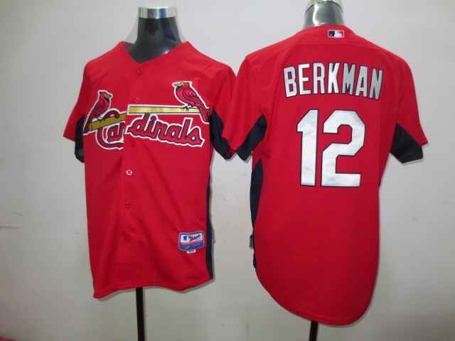 MLB St.Louis cardinals #12 Berkman Jersey Red