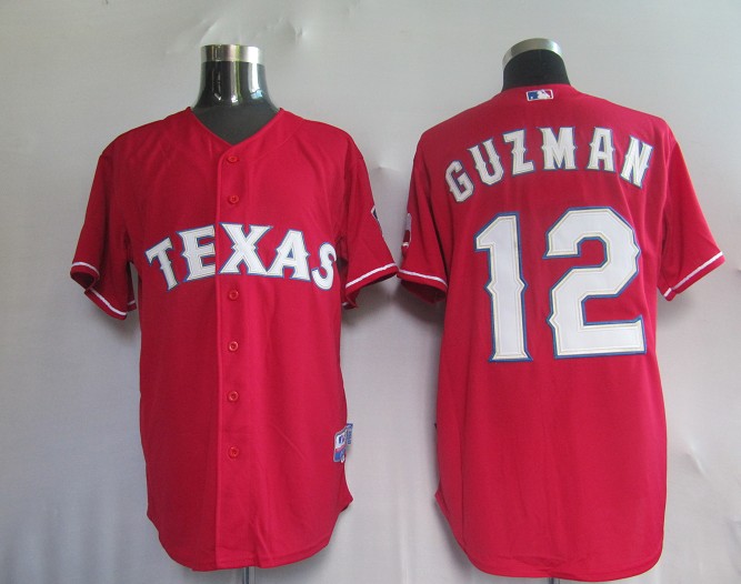 MLB Texas Rangers #12 GUZMAN Red  Jersey