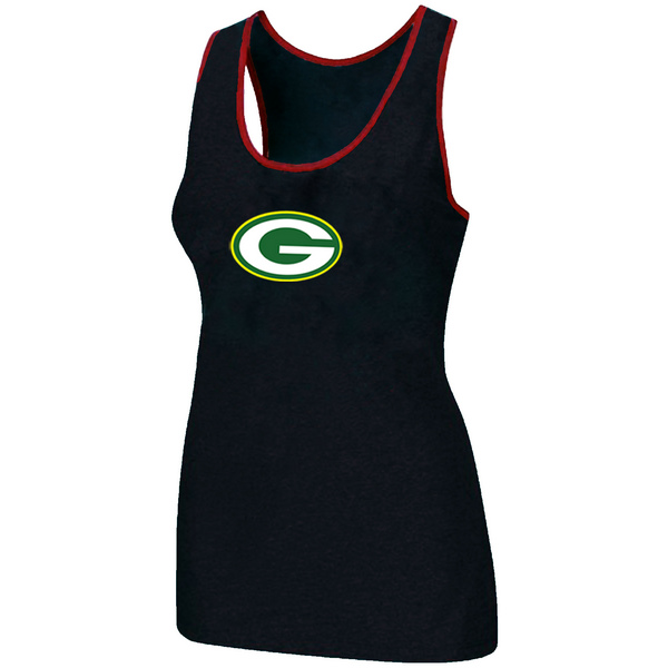 Nike Green Bay Packers Ladies Big Logo Tri-Blend Racerback stretch Tank Top Black
