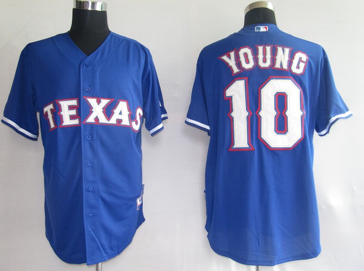 MLB Jerseys Texans #10 Young Blue Jersey