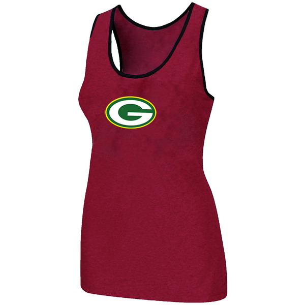 Nike Green Bay Packers Ladies Big Logo Tri-Blend Racerback stretch Tank Top Red