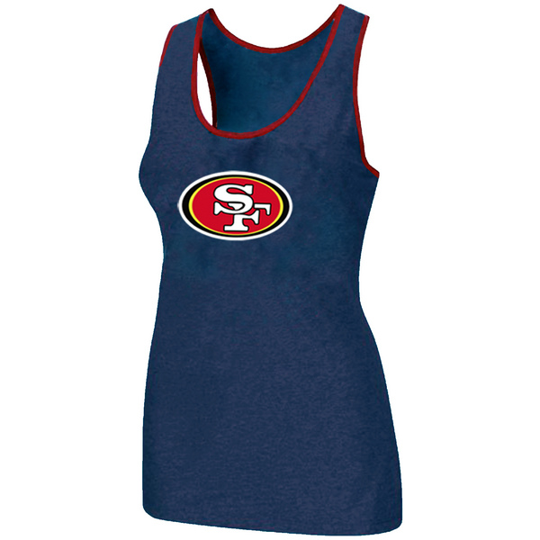 Nike San Francisco 49ers Ladies Big Logo Tri-Blend Racerback stretch Tank Top Blue
