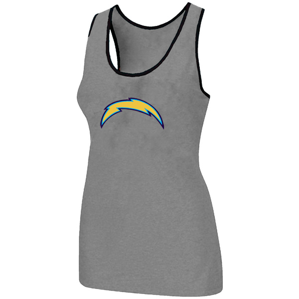 Nike San Diego Charger Ladies Big Logo Tri-Blend Racerback stretch Tank Top L.grey