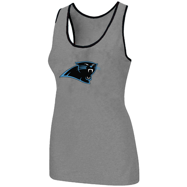 Nike Carolina Panthers Ladies Big Logo Tri-Blend Racerback stretch Tank Top L.grey