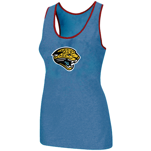 Nike Jacksonville Jaguars Ladies Big Logo Tri-Blend Racerback stretch Tank Top L.Blue