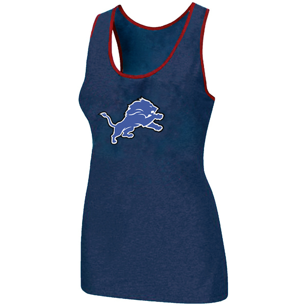 Nike Detroit Lions Ladies Big Logo Tri-Blend Racerback stretch Tank Top Blue