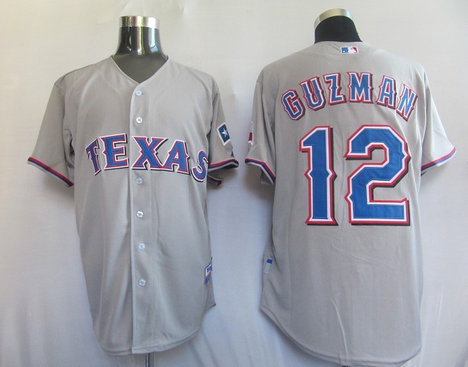 MLB Texas Rangers #12 GUZMAN Grey  Jersey