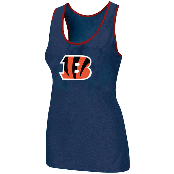 Nike Cincinnati Bengals Ladies Big Logo Tri-Blend Racerback stretch Tank Top Blue