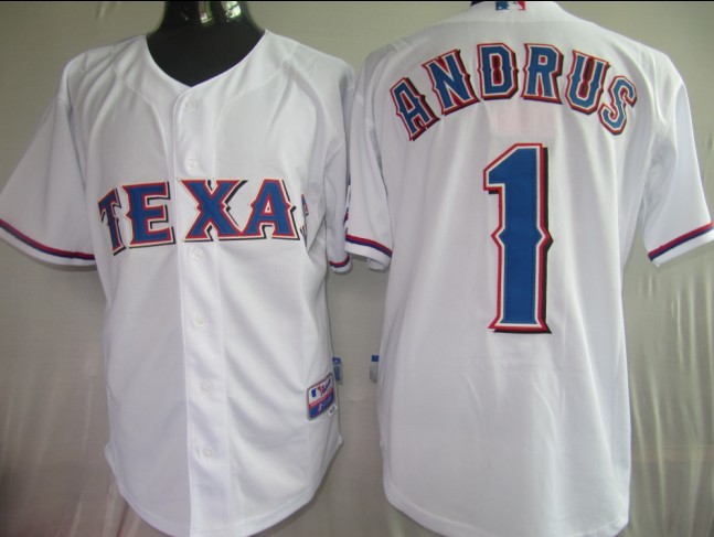 MLB Jerseys Texas Rangers #1 Andrus White Jersey