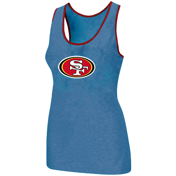 Nike San Francisco 49ers Ladies Big Logo Tri-Blend Racerback stretch Tank Top L.Blue