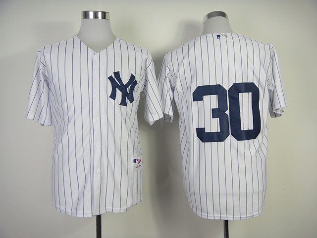 MLB New York Yankee #30 Robertson White Jersey