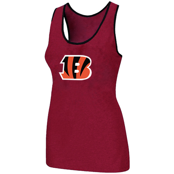 Nike Cincinnati Bengals Ladies Big Logo Tri-Blend Racerback stretch Tank Top Red