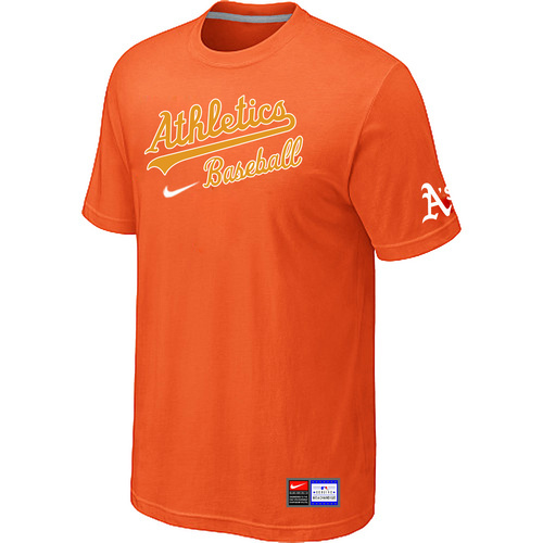 Oakland Athletics Nike Short Sleeve Practice T Shirt Orange