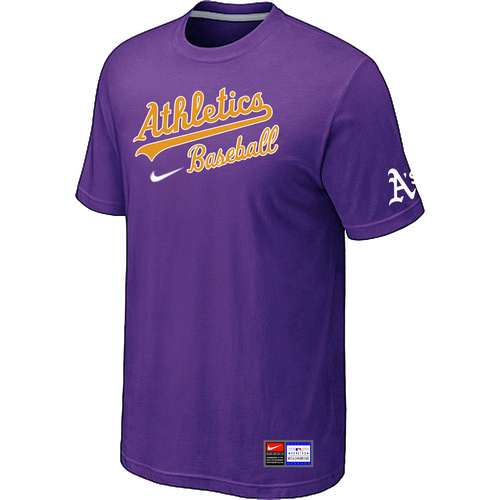Oakland Athletics Nike Short Sleeve Practice T Shirt Purple