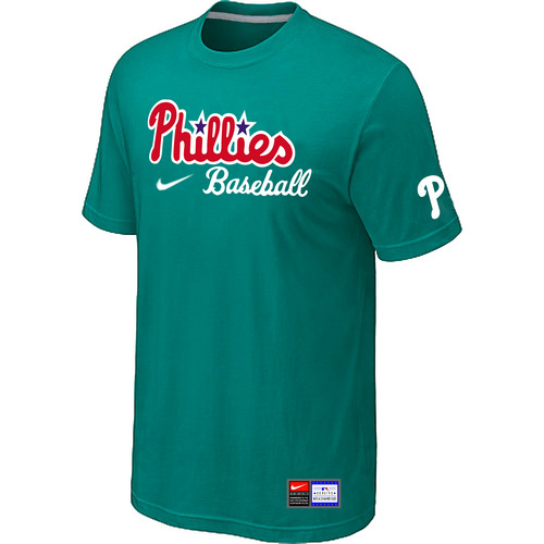 MLB Philadelphia Phillies Heathered Nike Blended T-Shirt Green48