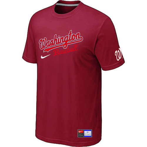 MLB Washington Nationals Nike Short Sleeve Practice T-Shirt Red