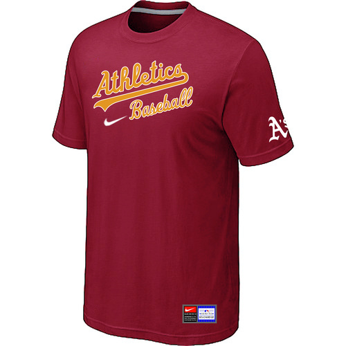 Oakland Athletics Red Nike Short Sleeve Practice T Shirt 28  