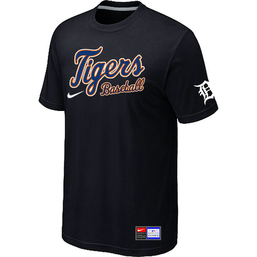 Detroit Tigers Nike Short Sleeve Practice T-Shirt Black 