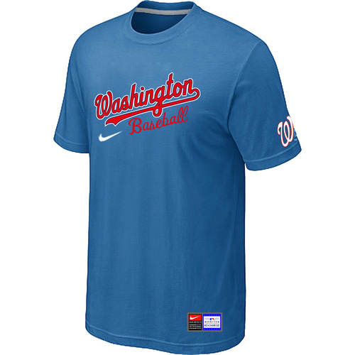 MLB Washington Nationals Nike Short Sleeve Practice T-Shirt L.Blue