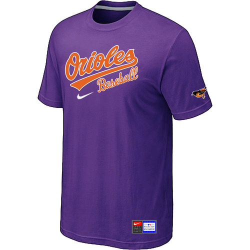Baltimore Orioles Nike Short Sleeve Practice T-Shirt Purple