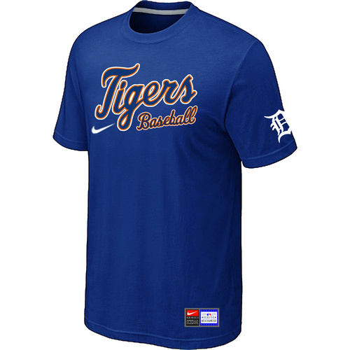 Detroit Tigers Nike Short Sleeve Practice T-Shirt Blue