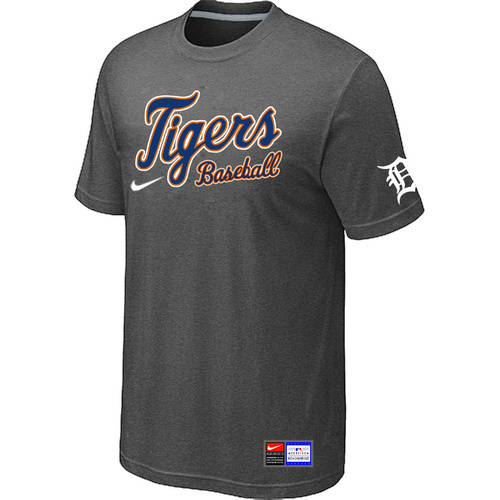 DetroitTigersD-Detroit Tigers Nike Short Sleeve Practice T-Shirt Grey