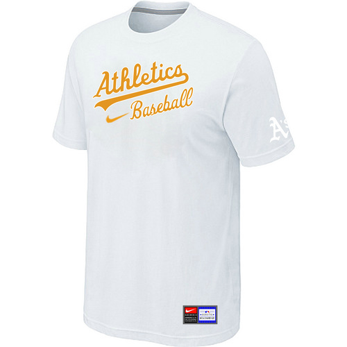 Oakland Athletics Nike Short Sleeve Practice T Shirt White