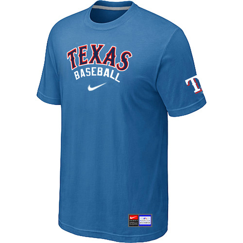 Texas Rangers Nike Short Sleeve Practice T-Shirt L.Blue
