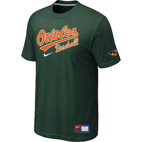 Baltimore Orioles Nike Short Sleeve Practice T-Shirt Green