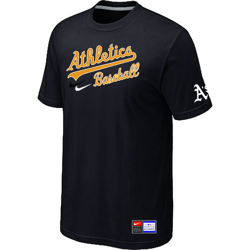 Oakland Athletics Black Nike Short Sleeve Practice T Shirt