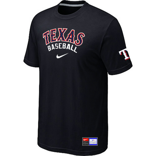 Texas Rangers Nike Short Sleeve Practice T-Shirt Black