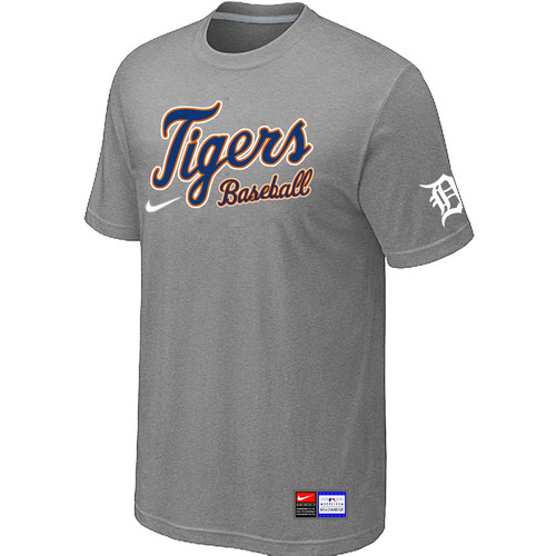 Detroit Tigers Nike Short Sleeve Practice T-Shirt L.Grey