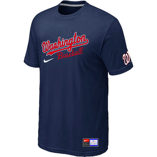 MLB Washington Nationals Nike Short Sleeve Practice T-Shirt D.Blue